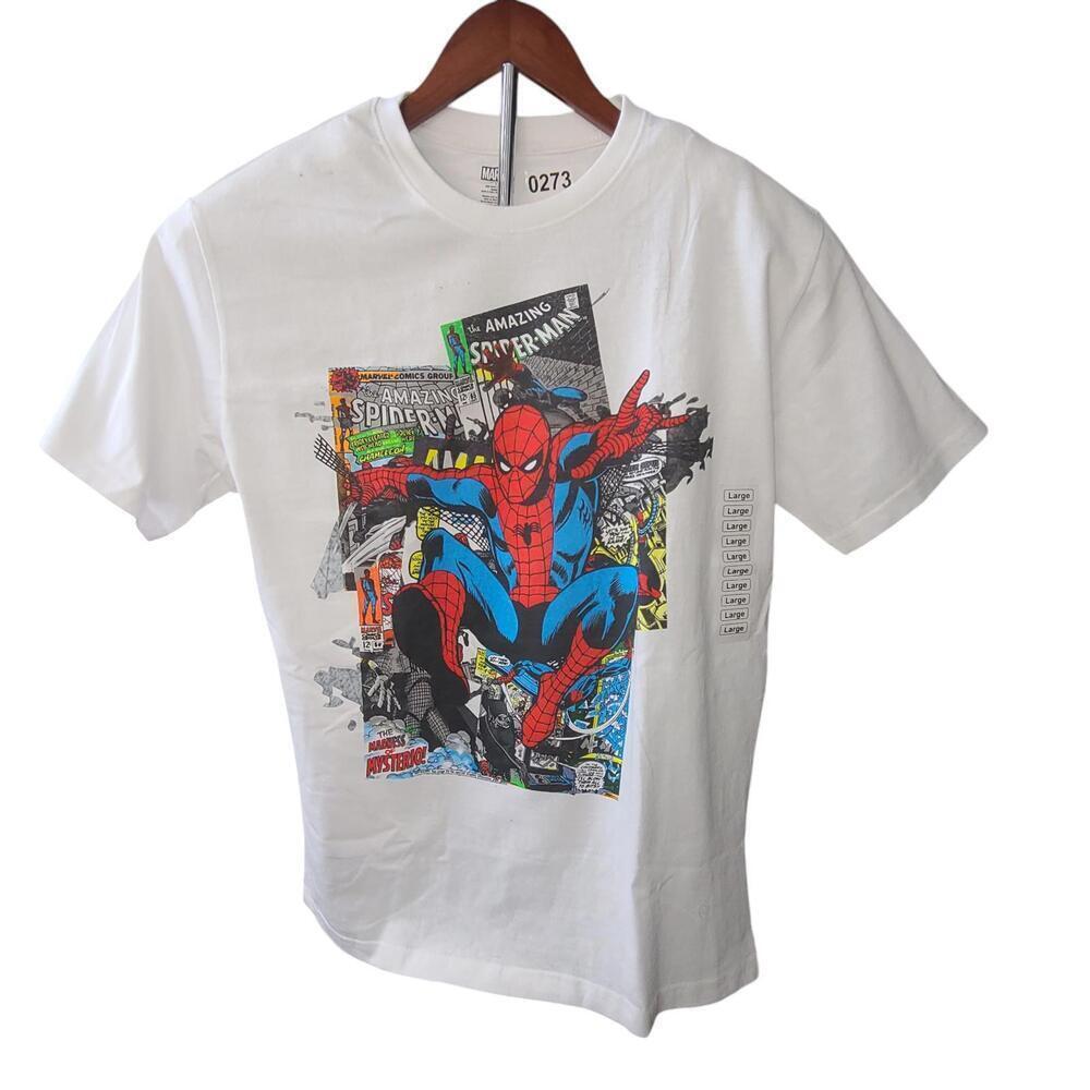 Marvel Spider-Man Graphic Tee - Classic Comic Style Size Large